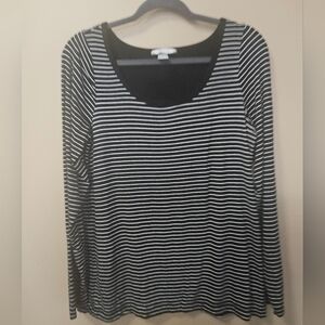 H&M MAMA Nursing Maternity Striped Top Women's Size M
